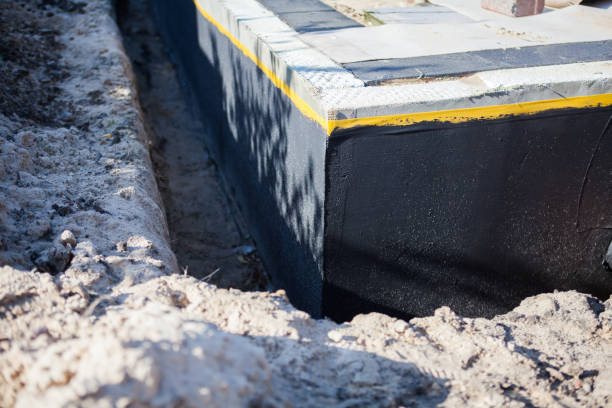 Residential Interior Drainage System installation at a Uniontown, PA home by SJ Waterproofing Pros